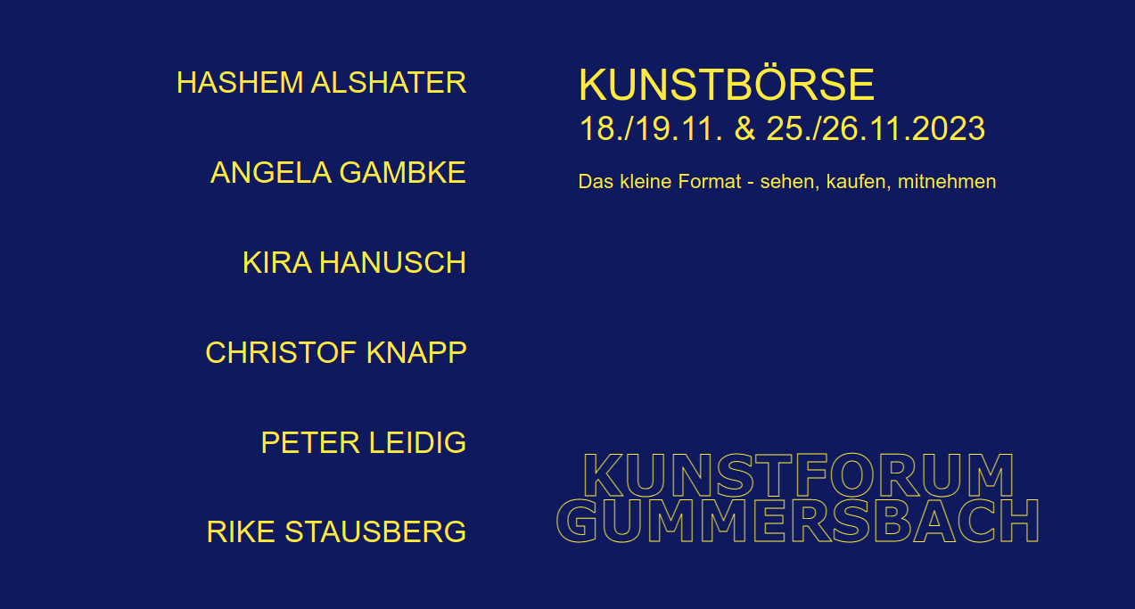 Einladung Kunstbörse 11-2023 Gummersbach
